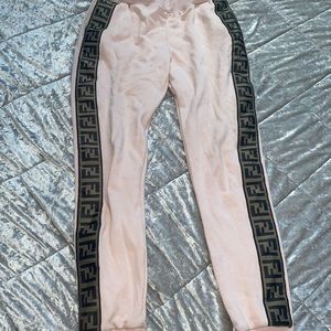 Fendi Logo stripe track pants , fitted sweatpants